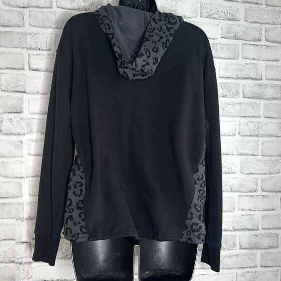 CHAMPION BLACK COLOR BLOCK LONG SLEEVE HOODIE SZ M Medium - Picture 5 of 9